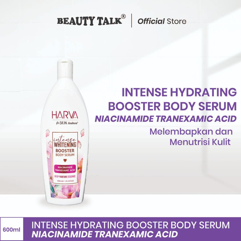 HARVA Intense Whitening Booster Body Serum 600ml | Mencerahkan,Meratakan kulit & Menutrisi Kulit - Image 6