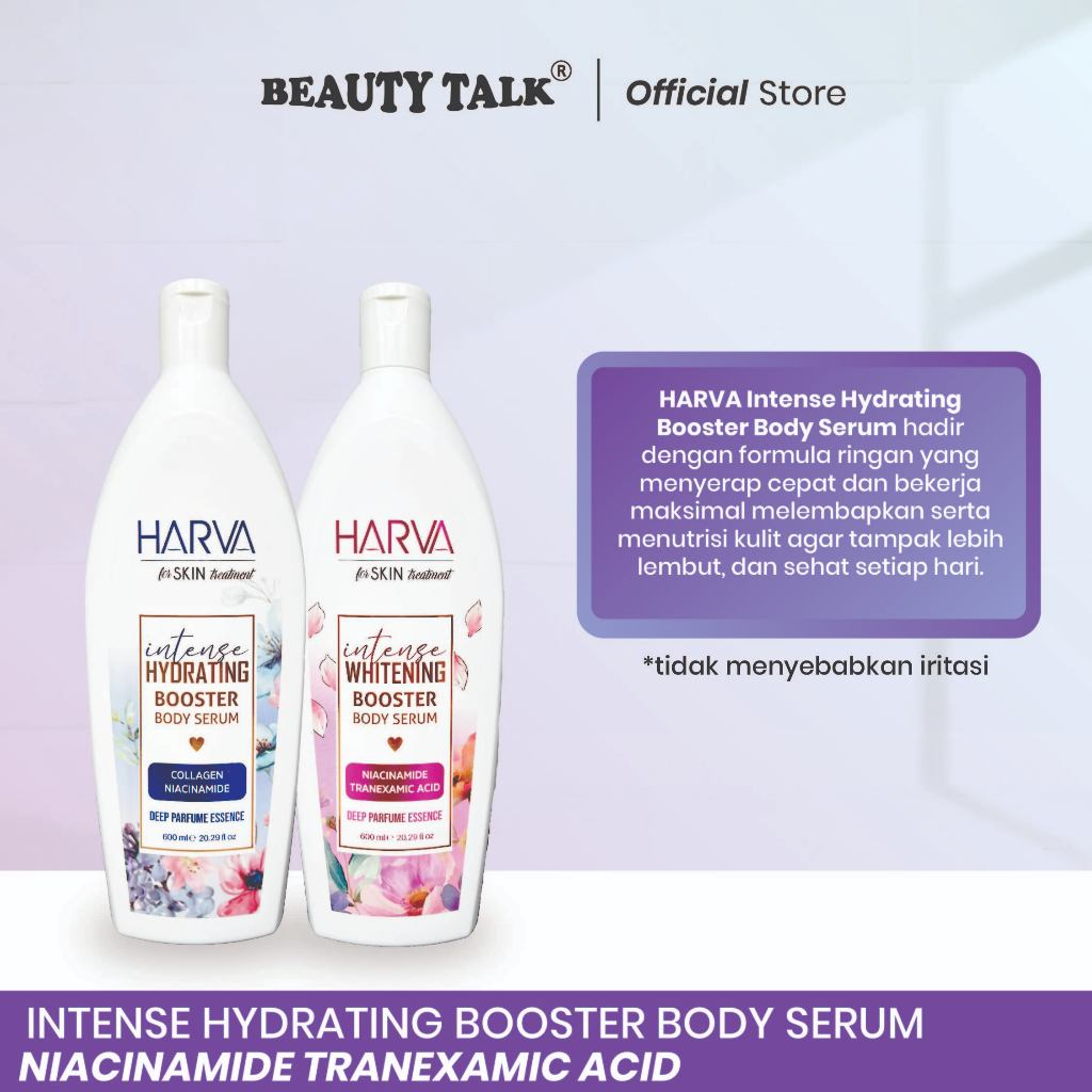 HARVA Intense Whitening Booster Body Serum 600ml | Mencerahkan,Meratakan kulit & Menutrisi Kulit - Image 2